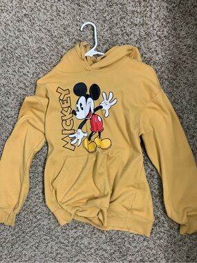 Disney Mickey Graphic Mustard Yellow Hoodie